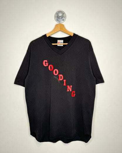 Vintage 90s Gooding #11 Black V-Neck Tee Shirt