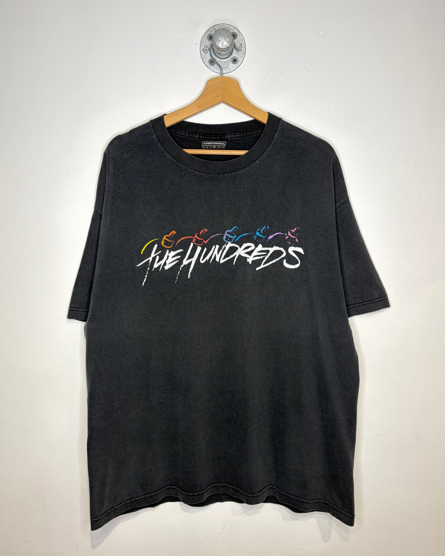 Vintage 2000s The Hundreds Faded Black Tee Shirt