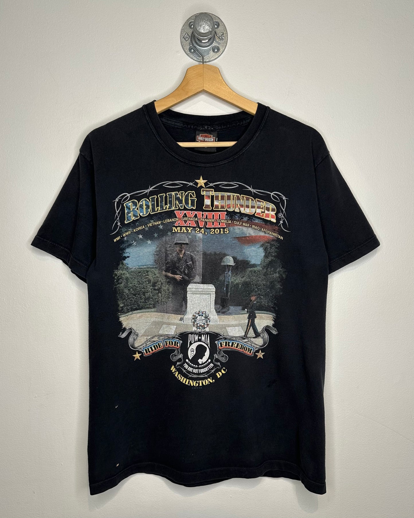 Harley Davidson Rolling Thunder Black Tee Shirt