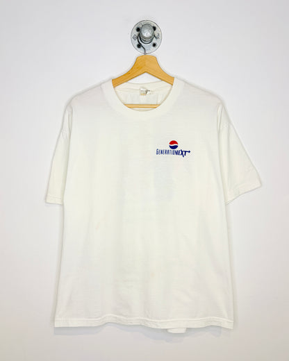 Vintage 90s Pepsi Generation Next White Promo Tee Shirt