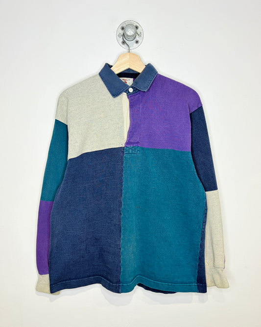 Vintage 90s Canadian Made Barbarian Color Block Rugby Shirt