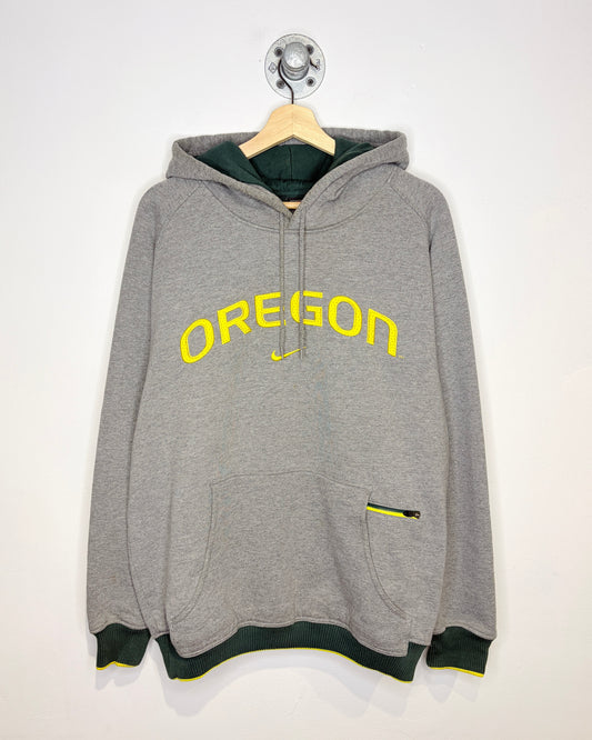 2000s Nike Oregon Embroidered Grey Hoodie