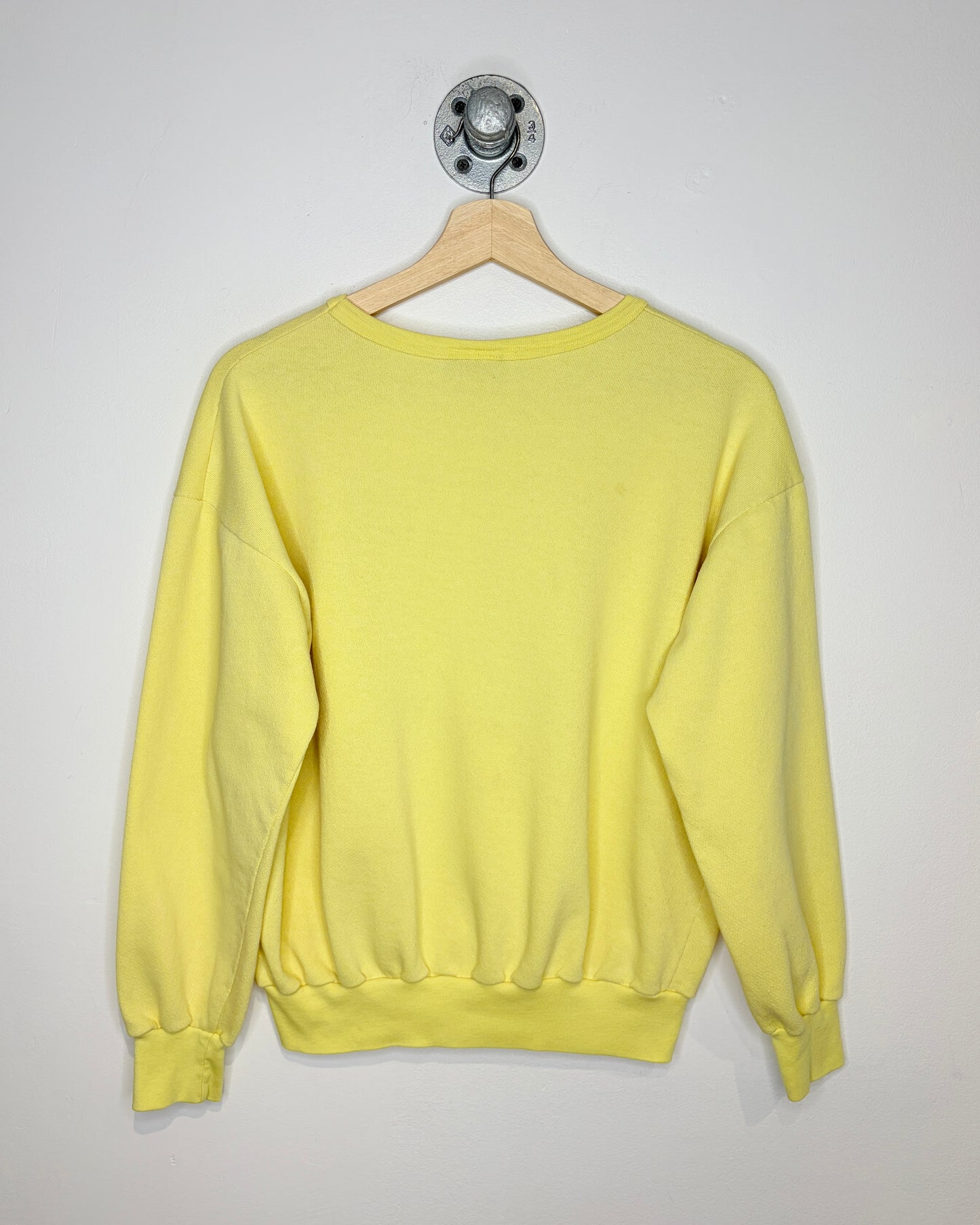 Vintage 80s “How To Train A Jumper” Pale Yellow Crewneck Sweatshirt
