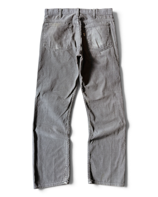 Vintage 70s Levi’s White Tab Talon Zipper Grey Corduroy Pants