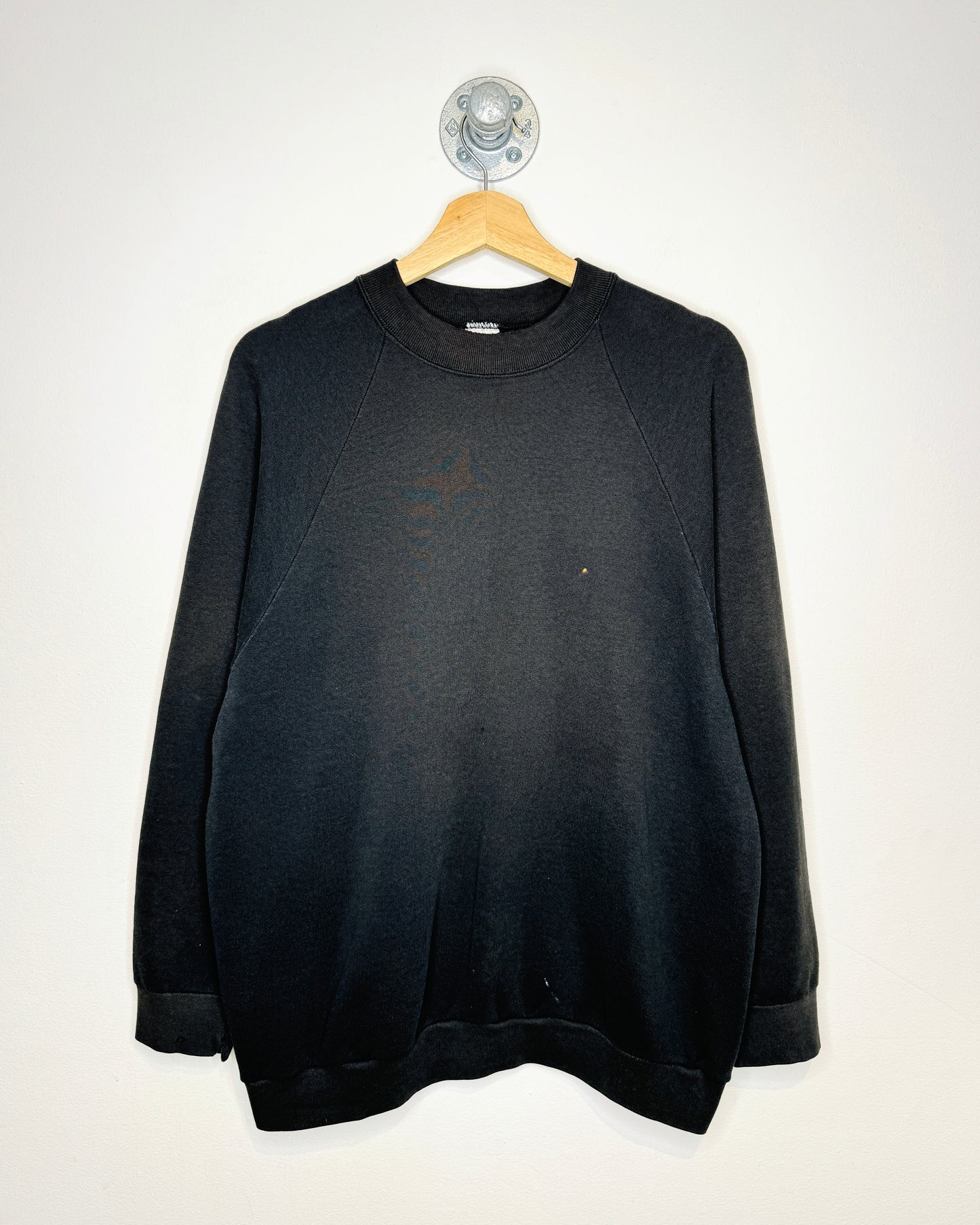 Vintage 90s Distressed Blank Raglan Crewneck Sweatshirt