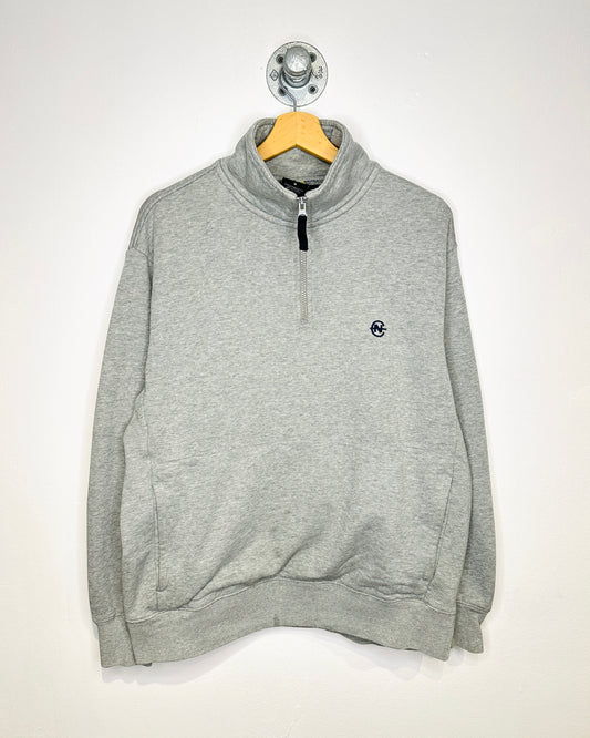 2000s Nautica Competition Grey 1/4 Zip Sweatshirt