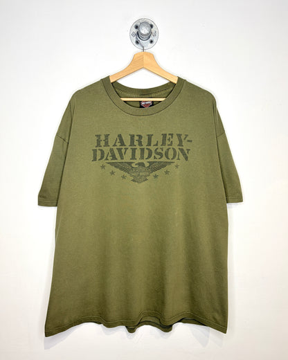 2009 Harley Davidson Hamburg Germany Green Tee Shirt