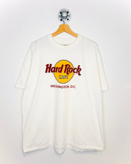 Vintage 90s Hard Rock Cafe Washington DC White Tee Shirt