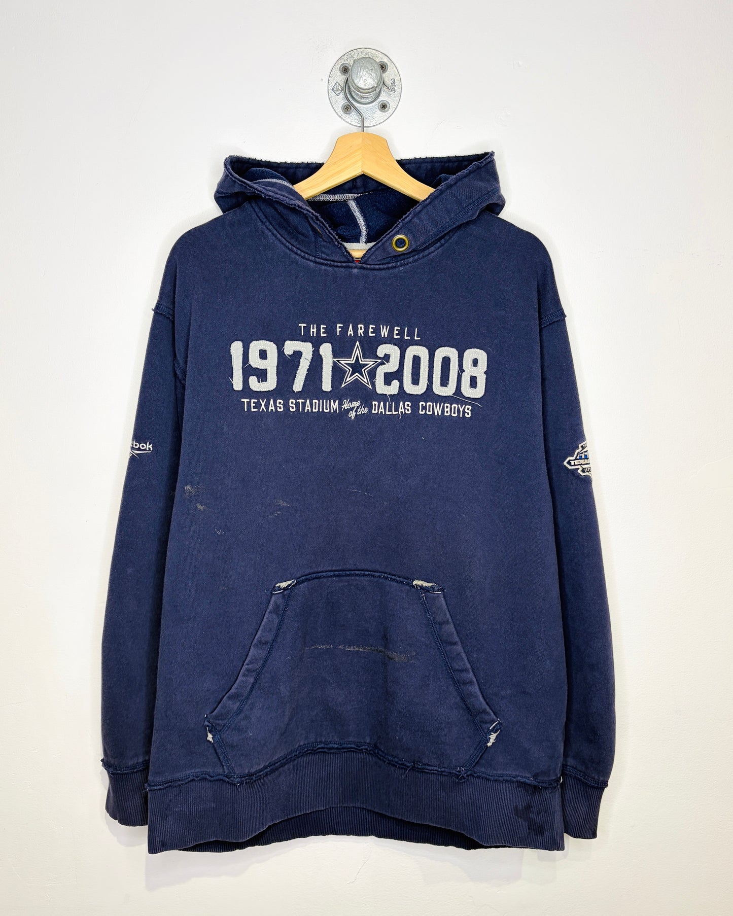 2008 Dallas Cowboys Farewell Navy Blue Hoodie