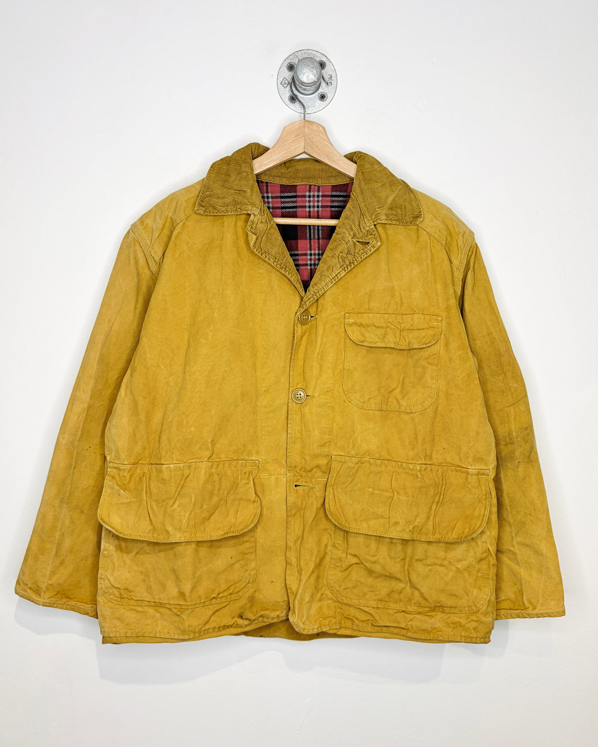 Vintage 1950s Canvas Earth Tone Hunting Jacket