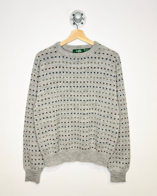 Vintage 90s Hunters Ridge Grey Knit Sweater