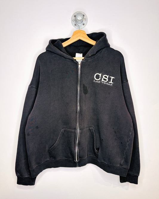 2000s CSI Las Vegas Black Zip Up Hoodie