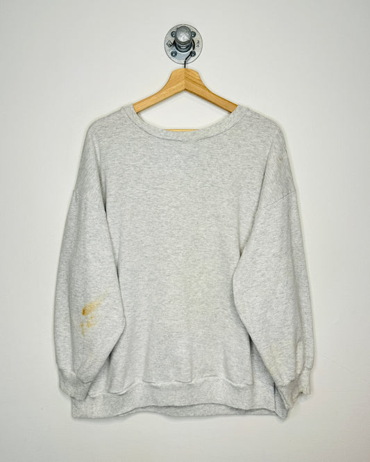 Vintage 90s Mickey Heather Grey Crewneck Sweatshirt