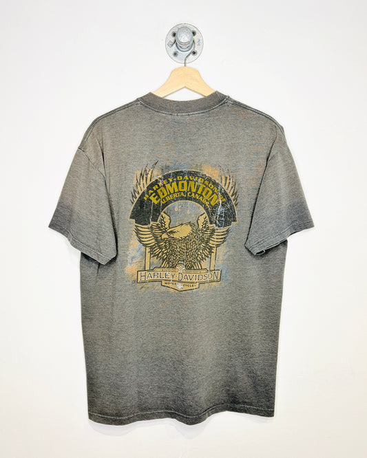 2007 Harley Davidson Edmonton Alberta Grey Tee Shirt