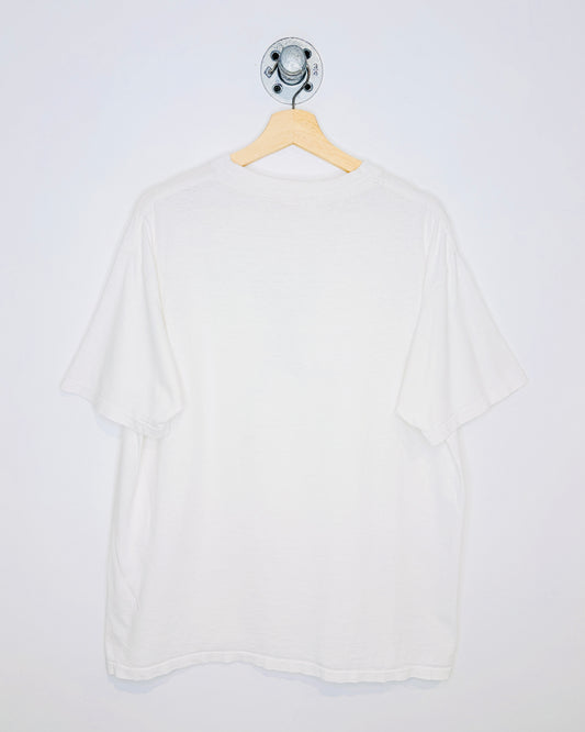 Vintage 1990 Seattle Finish Line Graphic White Tee Shirt