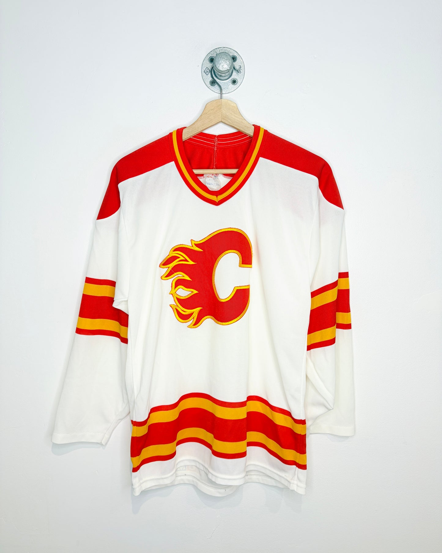 Vintage 80s CCM Calgary Flames Away Jersey