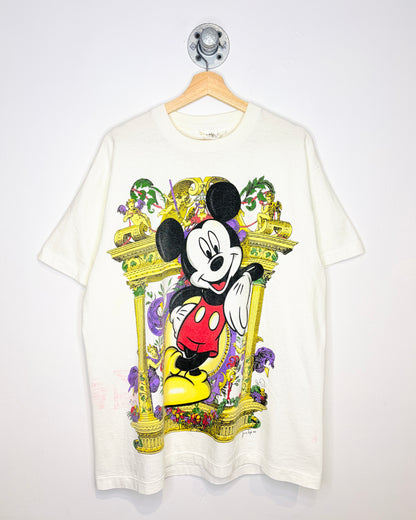 Vintage 90s Mickey By Jerry Leigh White Tee Shirt