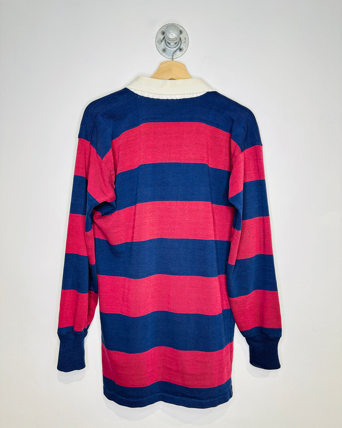 Vintage 1990s Navy And Burgundy Rugby Long Sleeve Shirt
