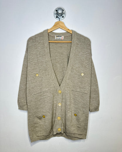 Vintage 90s Countdown Earth Tone Knit Cardigan