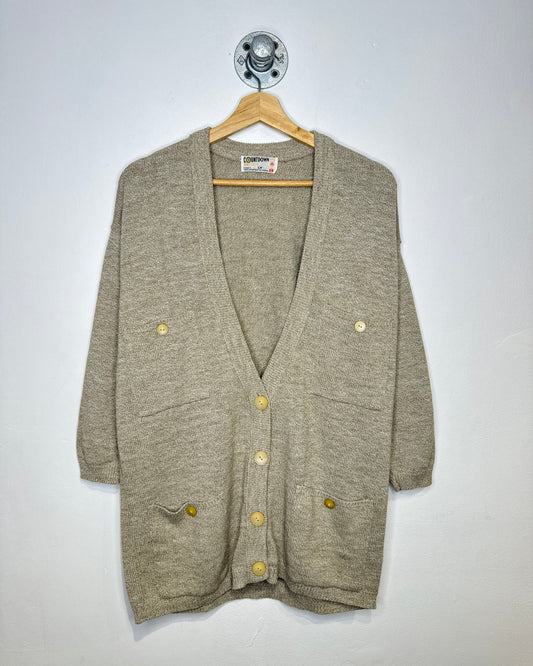 Vintage 90s Countdown Earth Tone Knit Cardigan