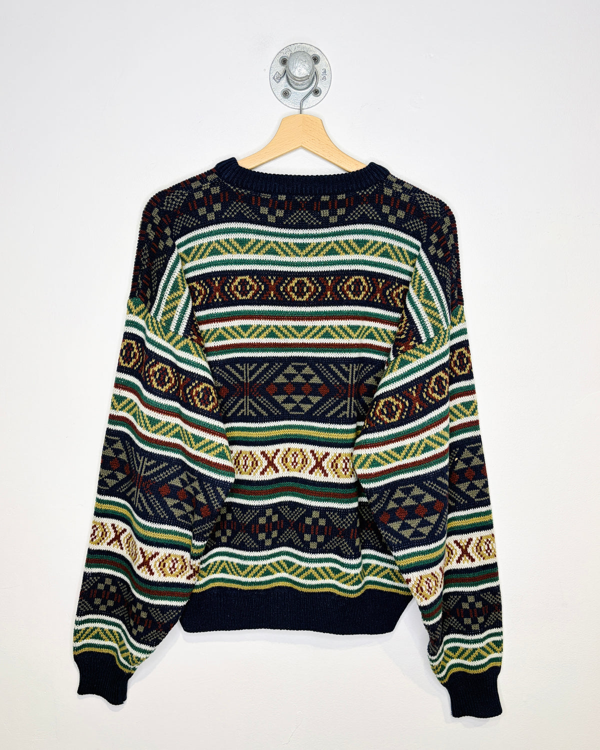 Vintage 90s Graphix Navy Patterned Sweater