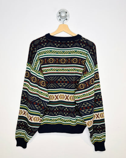 Vintage 90s Graphix Navy Patterned Sweater