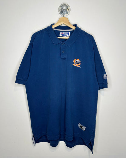 Vintage 90s Chicago Bears Navy Blue Polo Shirt