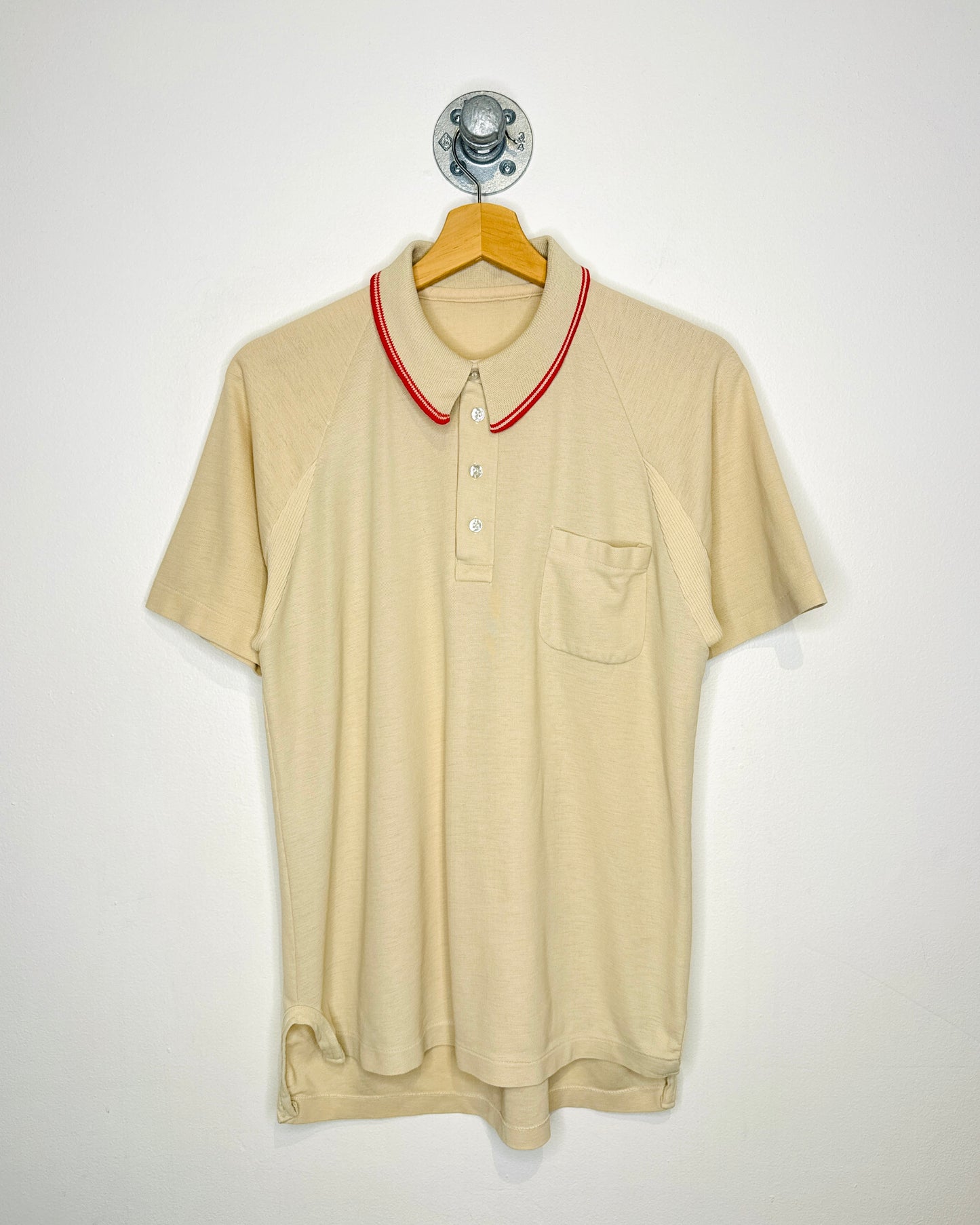 Vintage 70s Earth Tone Thin Polo Shirt