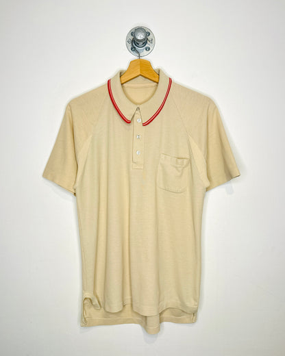 Vintage 70s Earth Tone Thin Polo Shirt