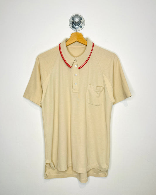 Vintage 70s Earth Tone Thin Polo Shirt