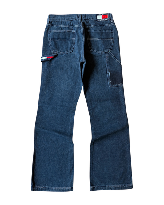 Vintage Y2K Tommy Hilfiger Contrast Stitch Flared Carpenter Pants