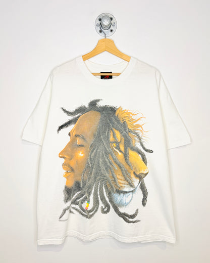 Vintage 2004 Bob Marley Zion White Tee Shirt