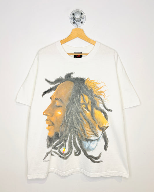 Vintage 2004 Bob Marley Zion White Tee Shirt