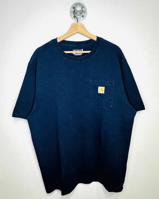 2000s Carhartt Navy Pocket Tee Shirt