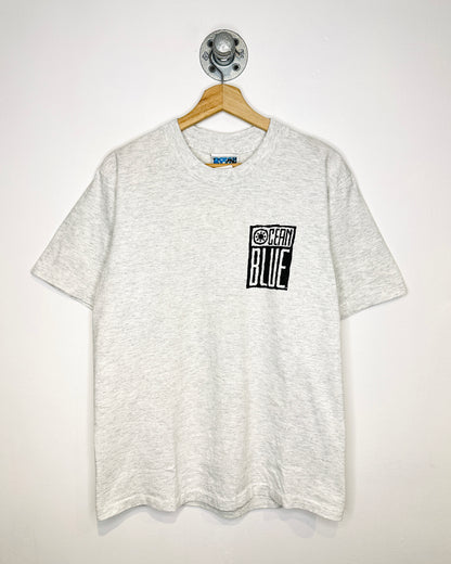Vintage 90s Ocean Blue Heather Grey Tee Shirt