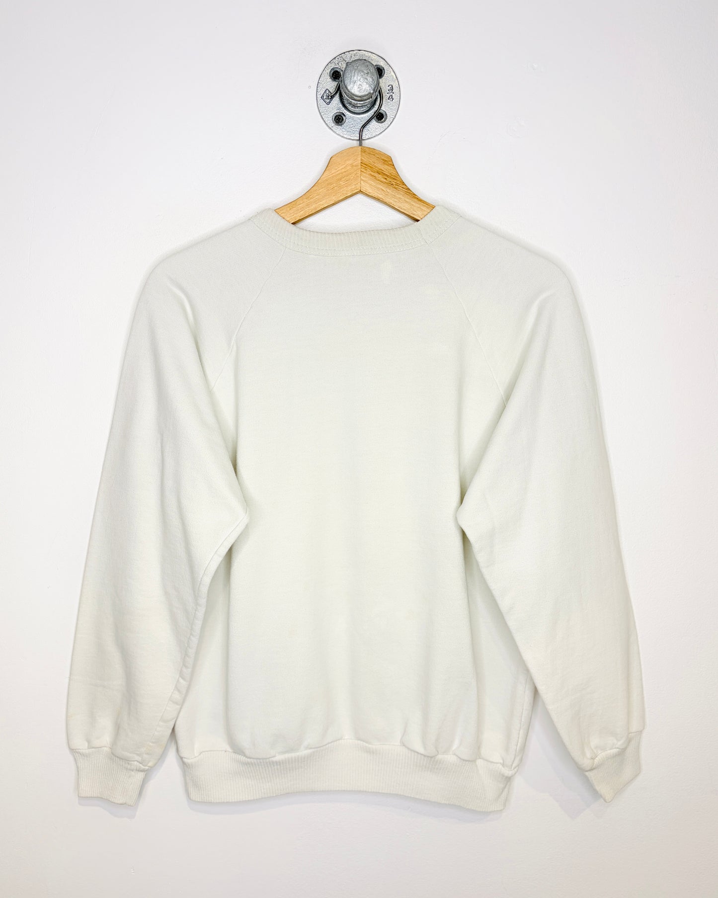 Vintage 1980s Heaven Doesn’t Want Me White Crewneck Sweatshirt