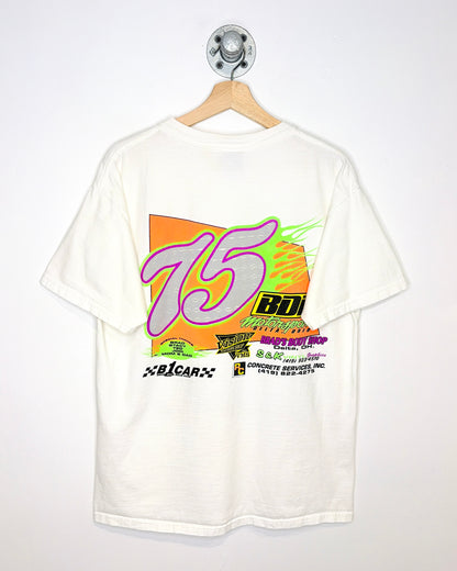 Vintage 2000s Dusty Moore Racing White Tee Shirt