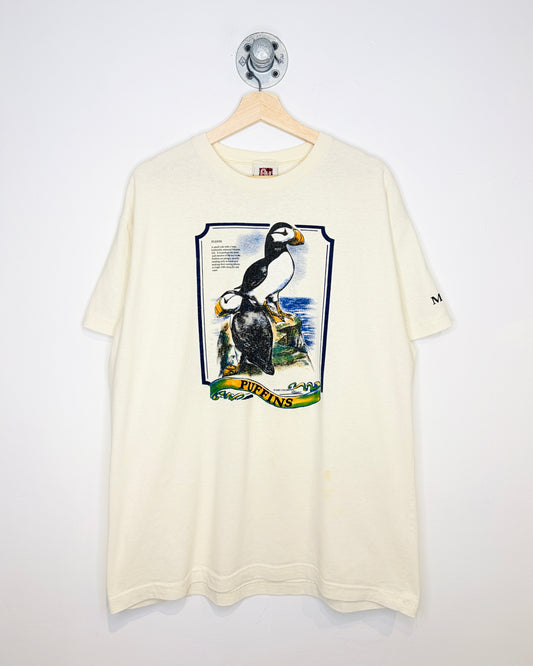 Vintage 1990s Art Unlimited Puffins Tee Shirt