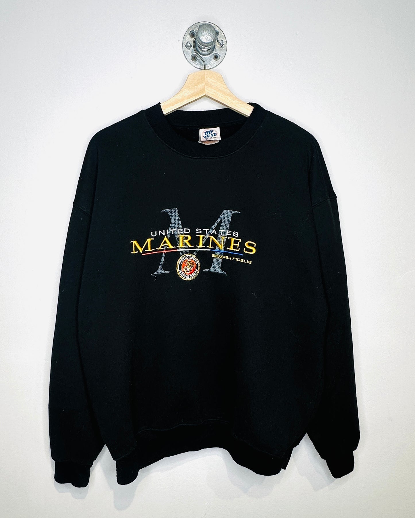 Vintage United States Marines Black Crewneck Sweatshirt