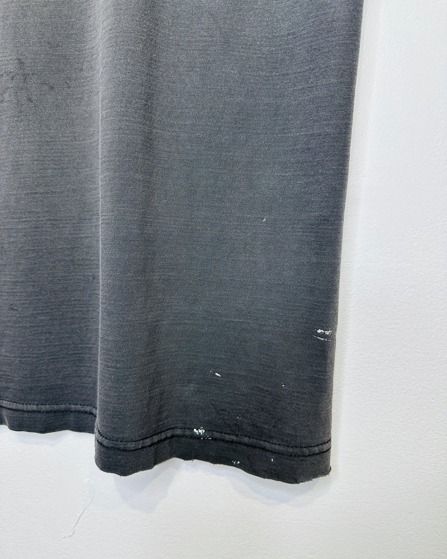 Vintage 1990s Caffeine Distressed Faded Black Tee Shirt