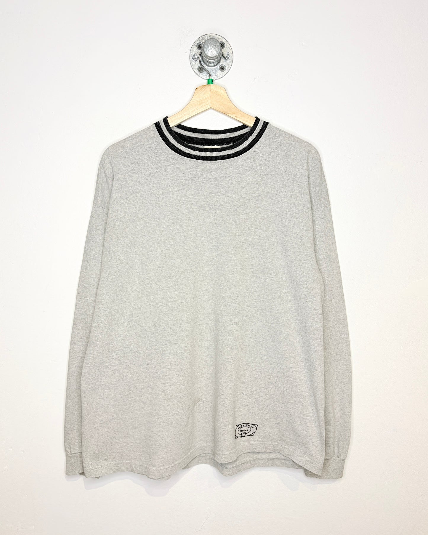 Vintage 1990s Hanes Other Wear Grey Long Sleeve Shirt