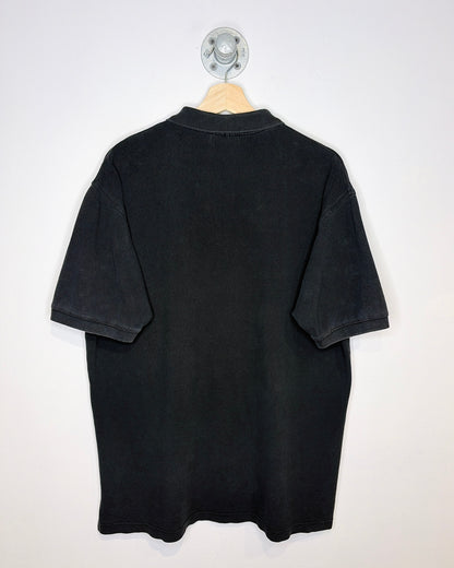 Vintage 1994 The Flintstones Faded Black Polo Shirt
