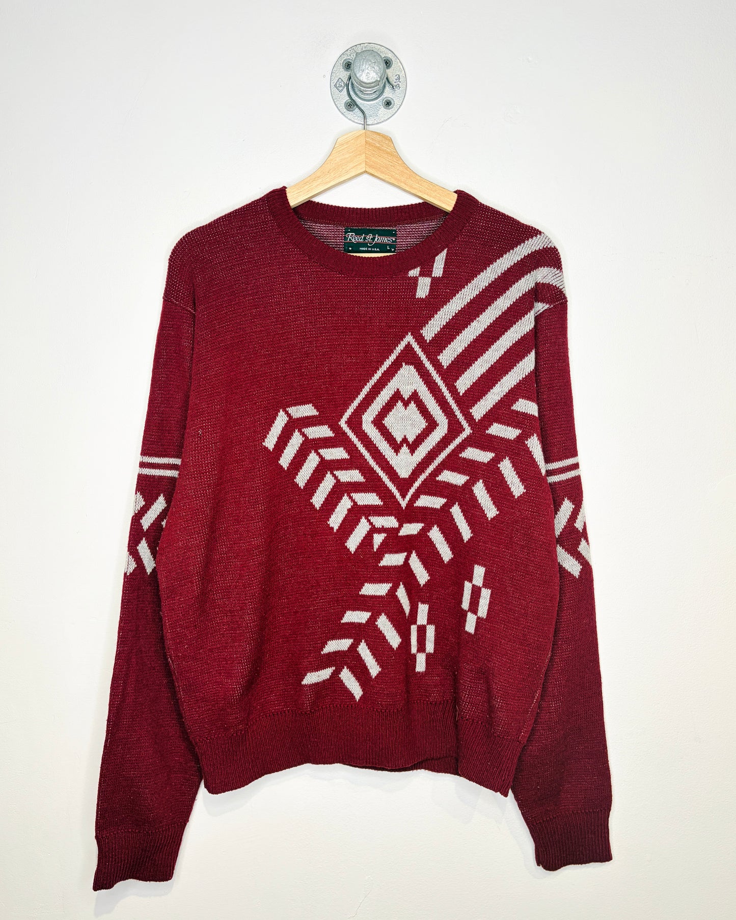 Vintage 90s Reed St. James Red Sweater