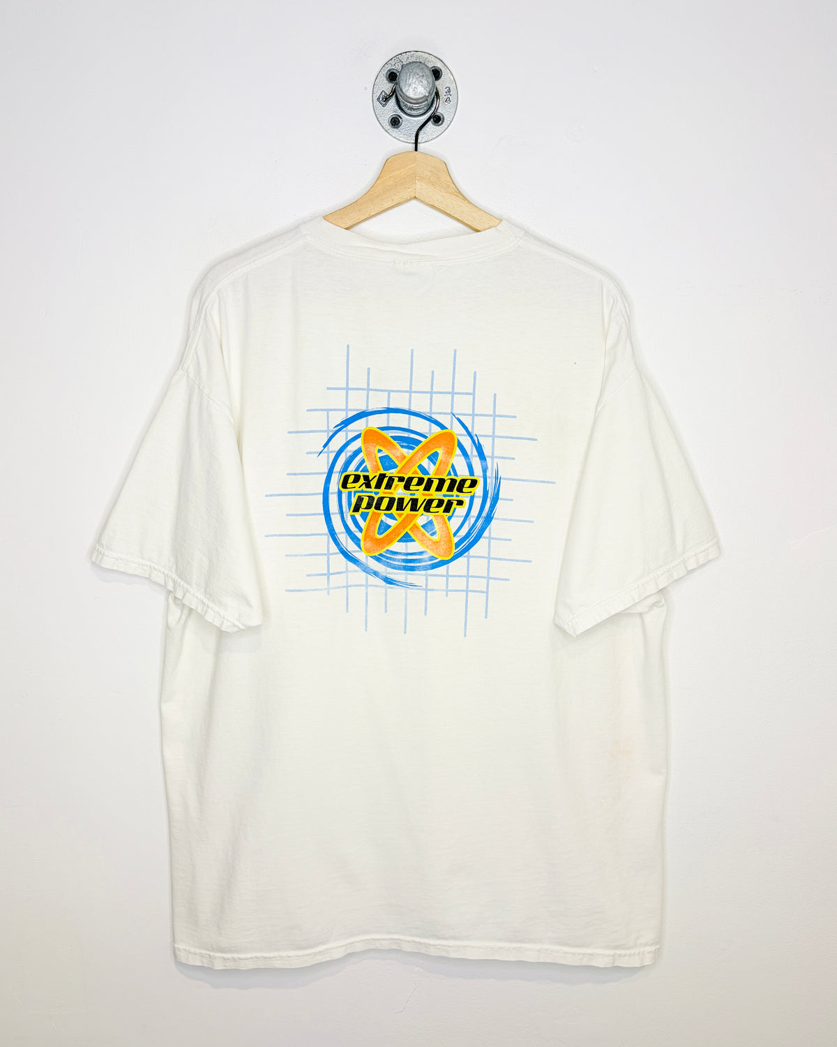 2000s The Continental Extreme Power Distressed White Tee Shirt