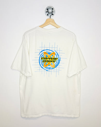 2000s The Continental Extreme Power Distressed White Tee Shirt