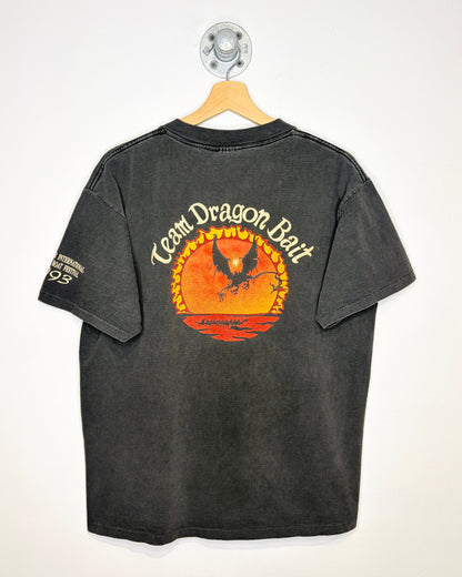 Vintage 1993 Vancouver Dragon Boat Festival Faded Black Tee Shirt