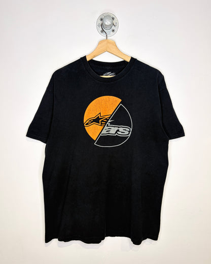 Y2K Alpinestars Motorcycle Black Tee Shirt