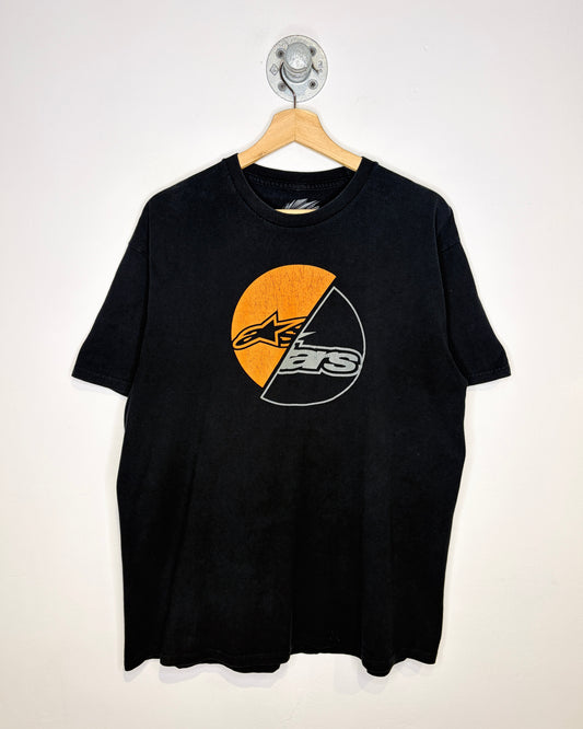 Y2K Alpinestars Motorcycle Black Tee Shirt