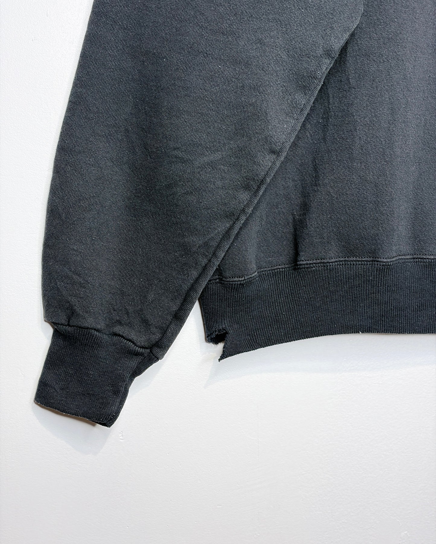 Vintage Hanes Premium Weight Blank Black Crewneck Sweatshirt
