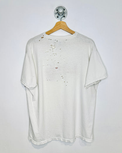 Vintage Cleveland Baseball Thrashed White Tee Shirt